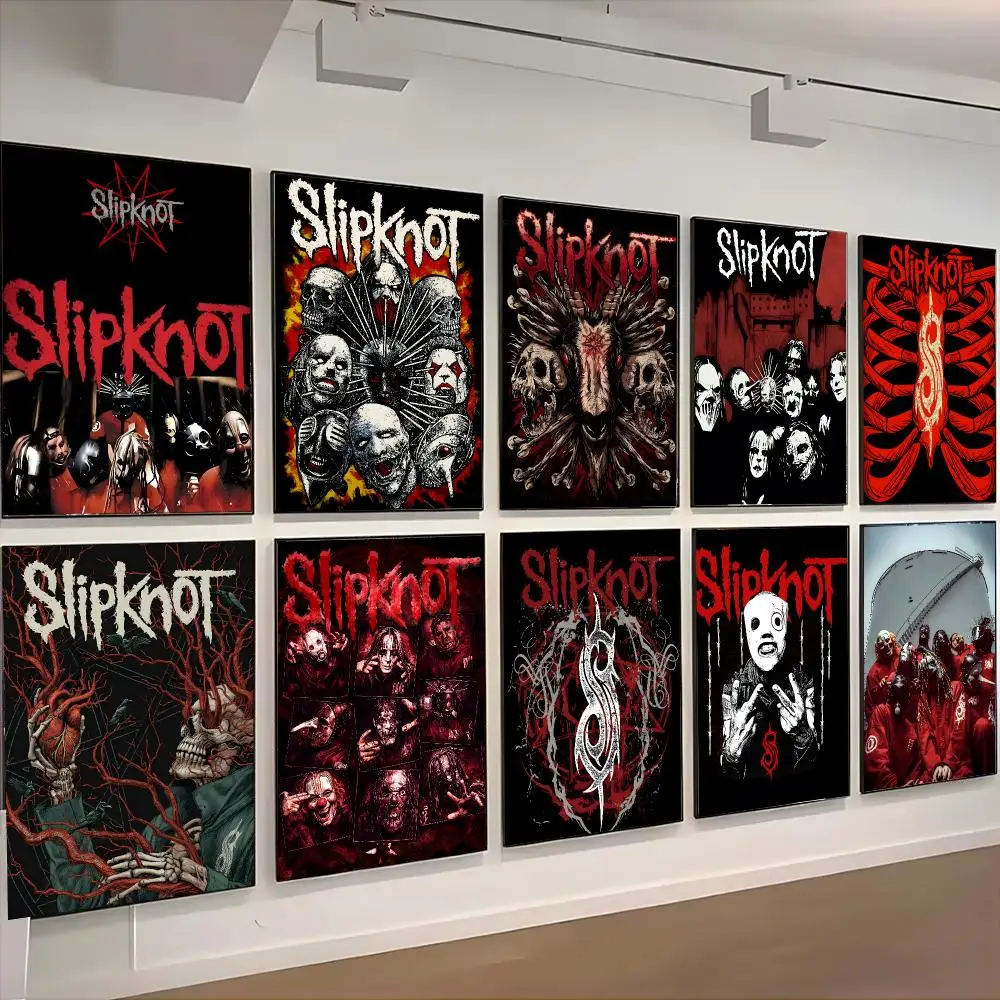 Slipknot Rock Band Cool Poster Self-adhesive Living Room Bedroom Party Bar Decor Moisture-proof Fade-resistant
