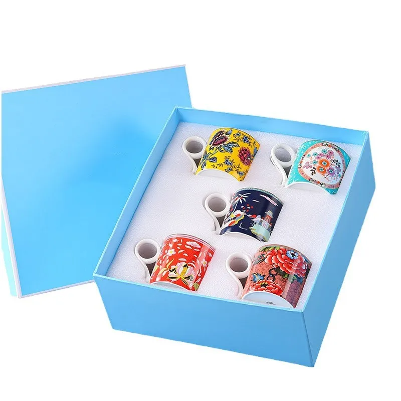 

Home Pastoral Series, Ceramic Teacup 300ml Gift Household Afternoon Tea Cup Set