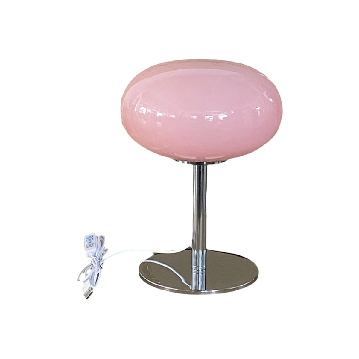 FZFZ テーブルランプ ロリポップ ベッドサイドランプ ナイトスタンド用 3色調光可能 USBランプ 寝室 デスク読書灯 A