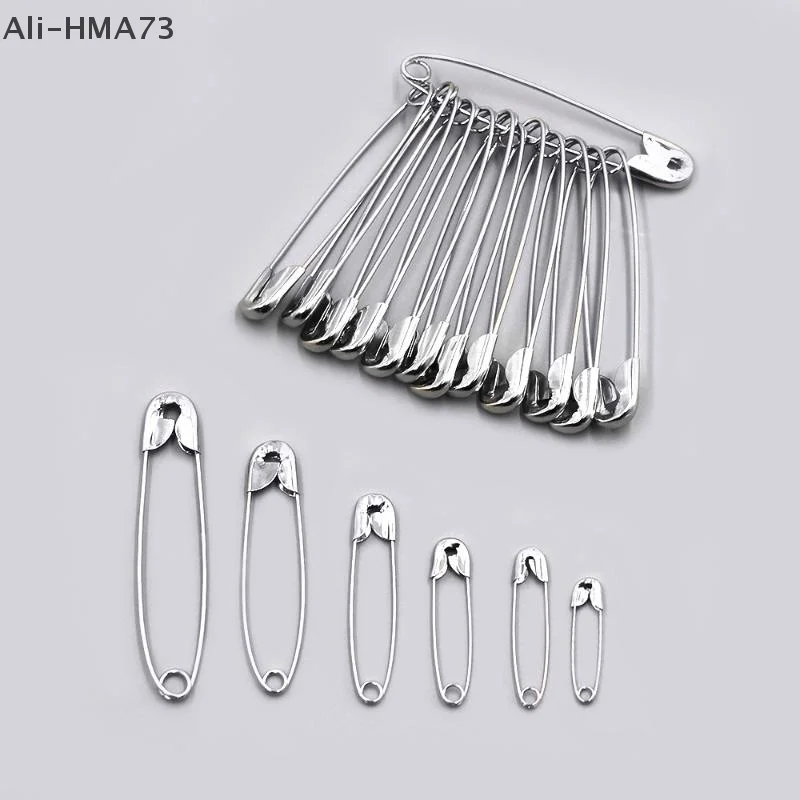 250 قطعة/صندوق الفولاذ المقاوم للصدأ DIY بها بنفسك إبر الخياطة أدوات اكسسوارات دبابيس الأمان دبوس أمان كبير بروش صغير دبابيس الورق