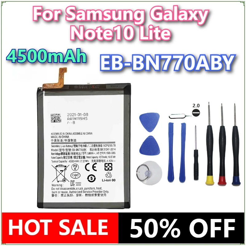 

Brand New Mobile Phone Battery EB-BN770ABY 4500mAh High Quality Replacement Battery For Samsung Galaxy Note10 Lite Note 10 Lite