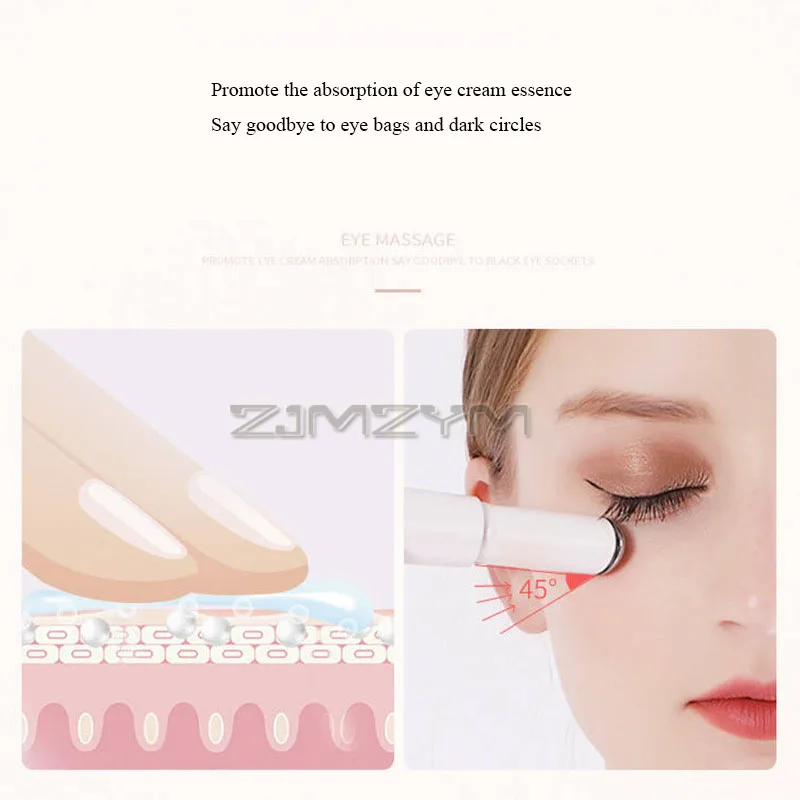 초음파 눈 미용 기기 전기 눈 입술 피부 마사지 케어 펜 고주파 진동 눈 마사지기 눈 밑 지방 제거용