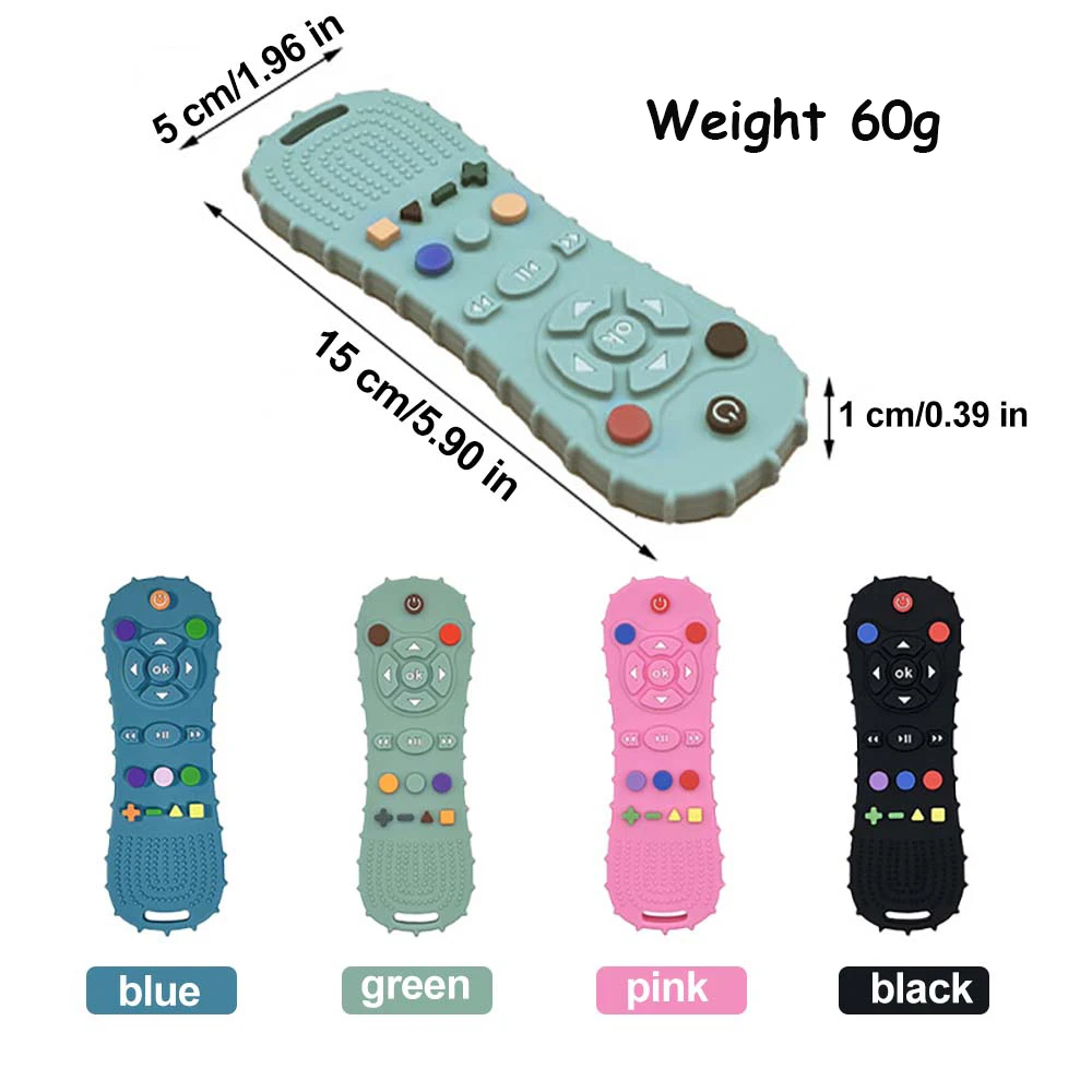 Silicone Teether Baby Toy Teething for Newborn Babies Accessories  Remote Controller Sucking Chew Toys For Baby BPA-Free Gift