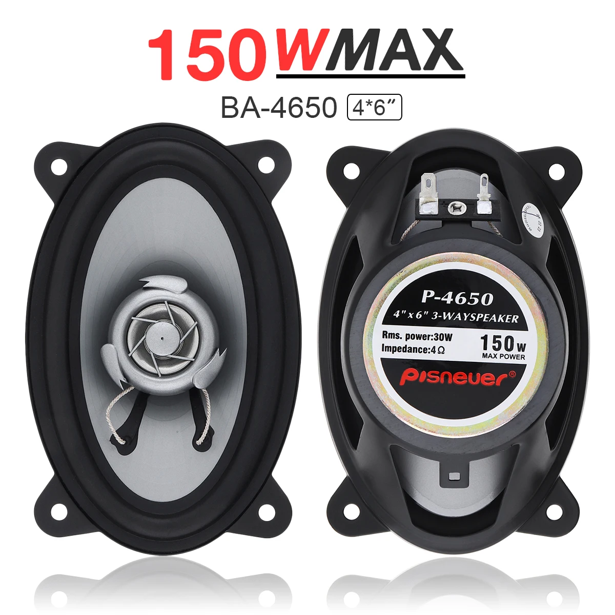 

2pcs 4 x 6 Inch 2 Way 150W Car Speaker Automobile Car HiFi Audio Full Range Frequency Coaxial Speakers High Pitch Loudspeaker