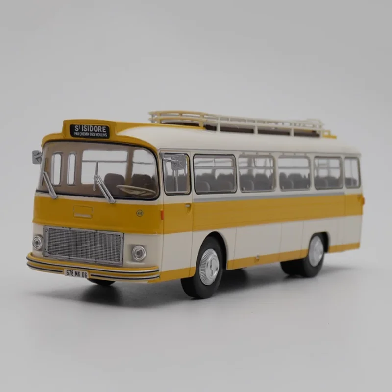 Diecast 1:43 Scale Saviem SC 51 P Bus Alloy Vehicle Model Finished Simulation Collection Decoration Gift Toys Display