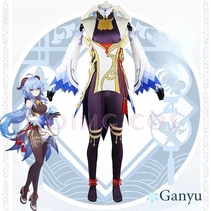 Genshin Impact Ganyu Cosplay Costume Adult Carnival Uniform  Anime Halloween Party Costumes Masquerade Women Game