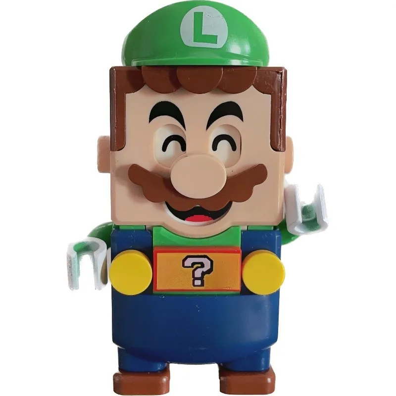 Super Mario Bros Building Blocks Anime Luigi Figure Assemble Action Model Cartoon DIY Bricks Toys for Children Birthday Gift