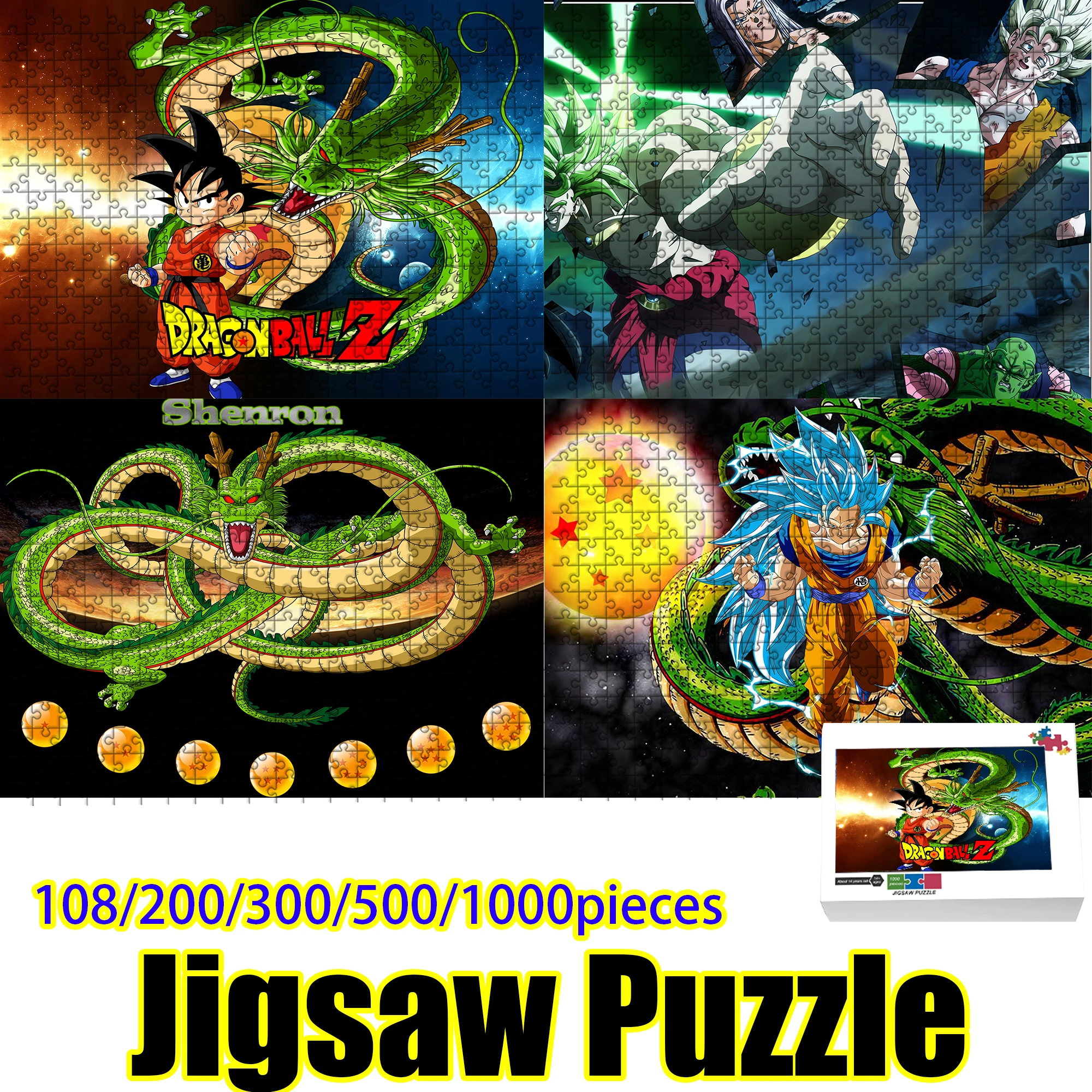 

Dragon Ball Z Jigsaw Puzzle 108/200/300/500/1000 pieces Wooden Puzzle Anime Shenron Son Goku Pattern Home Decoration