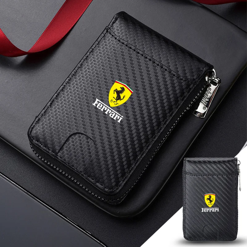 Carteras de fibra de carbono para hombre, funda para tarjeta de crédito para licencia de conducir, bolsa para Ferrari Teams SJ Scuderia LaFerrari Daytona SP3, accesorios