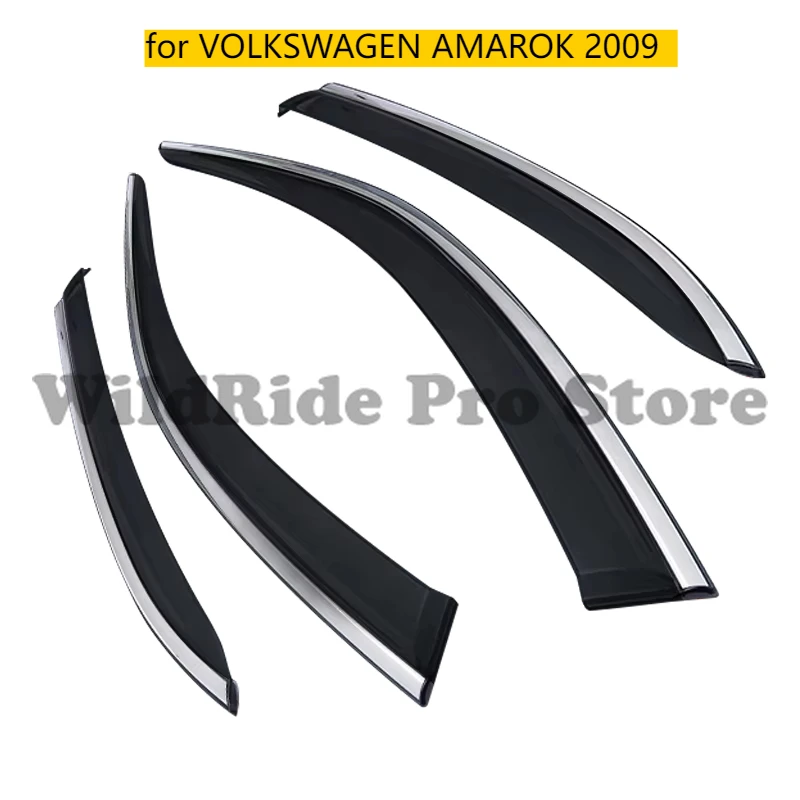 Visera de ventana de puerta de coche, Deflector de lluvia, visera de puerta, protectores de viento, visera de ventilación para VOLKSWAGEN AMAROK 2009