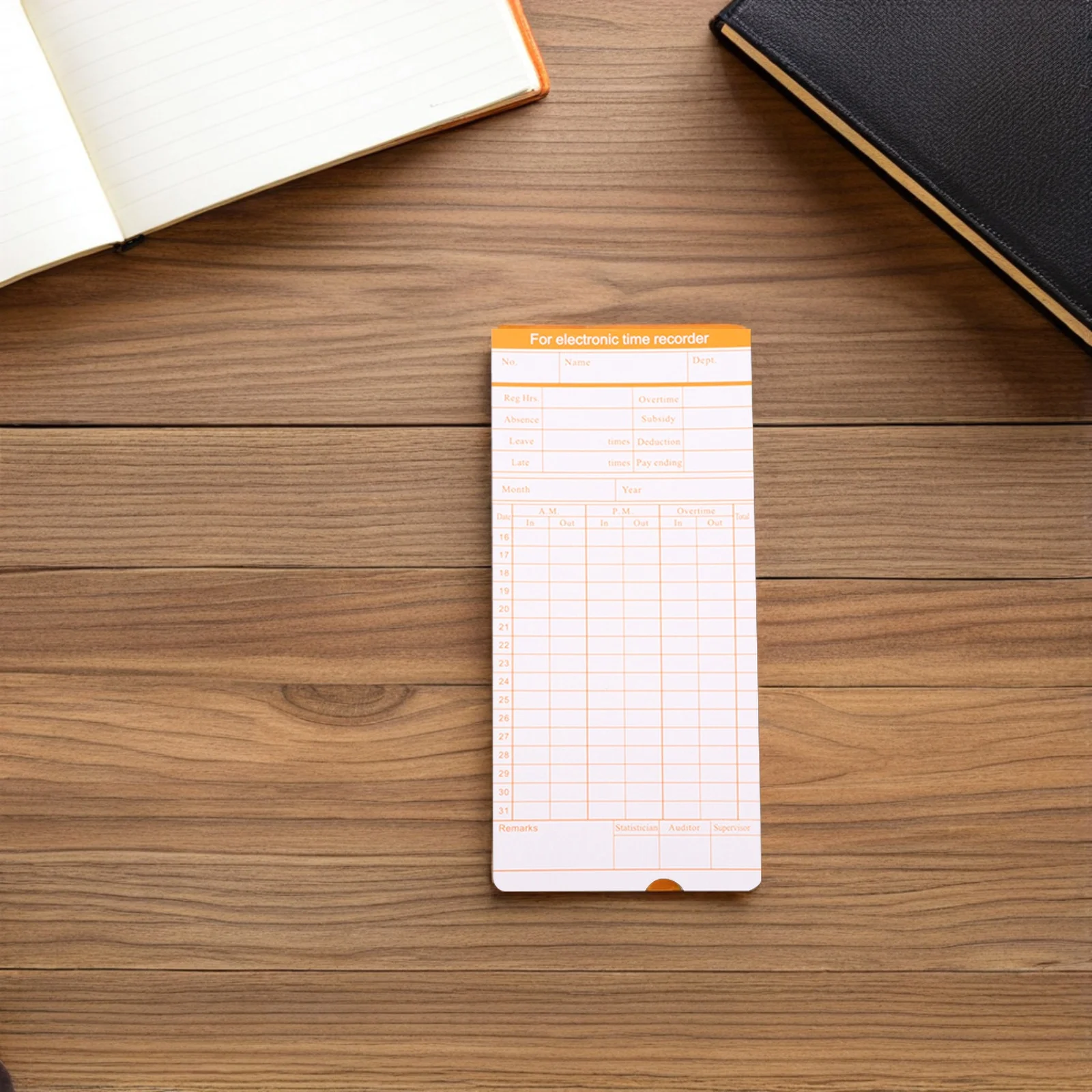 100 ورقة من بطاقات تسجيل وقت الحضور، بطاقة وقت ورقية ممتازة للموظف، سجل الحضور اليومي والأسبوعي للاستخدام المكتبي #3