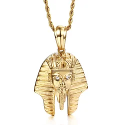 Pyramid stainless steel  pendant Titanium steel golden mummies ancient Egyptian queen pendant