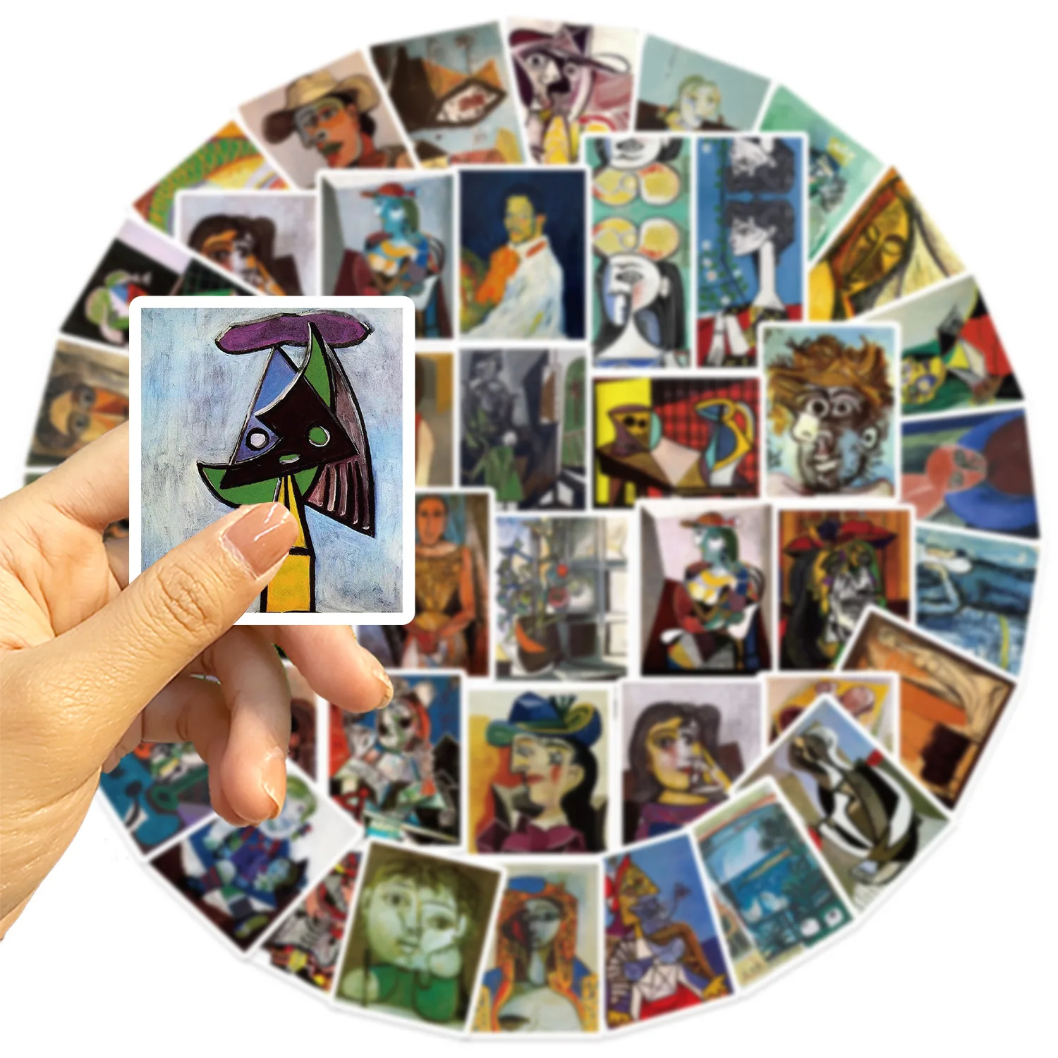 10/50pcs Picasso peinture à l'huile Art esthétique autocollants téléphone guitare ordinateur portable valise étanche Graffiti autocollant enfant jouet