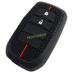 2B Silicone Car Key Case Cover Chain For Toyota Corolla Hatchback Cross Yaris Cross Prius Hilux Land Cruiser LC200 LC250 LC300