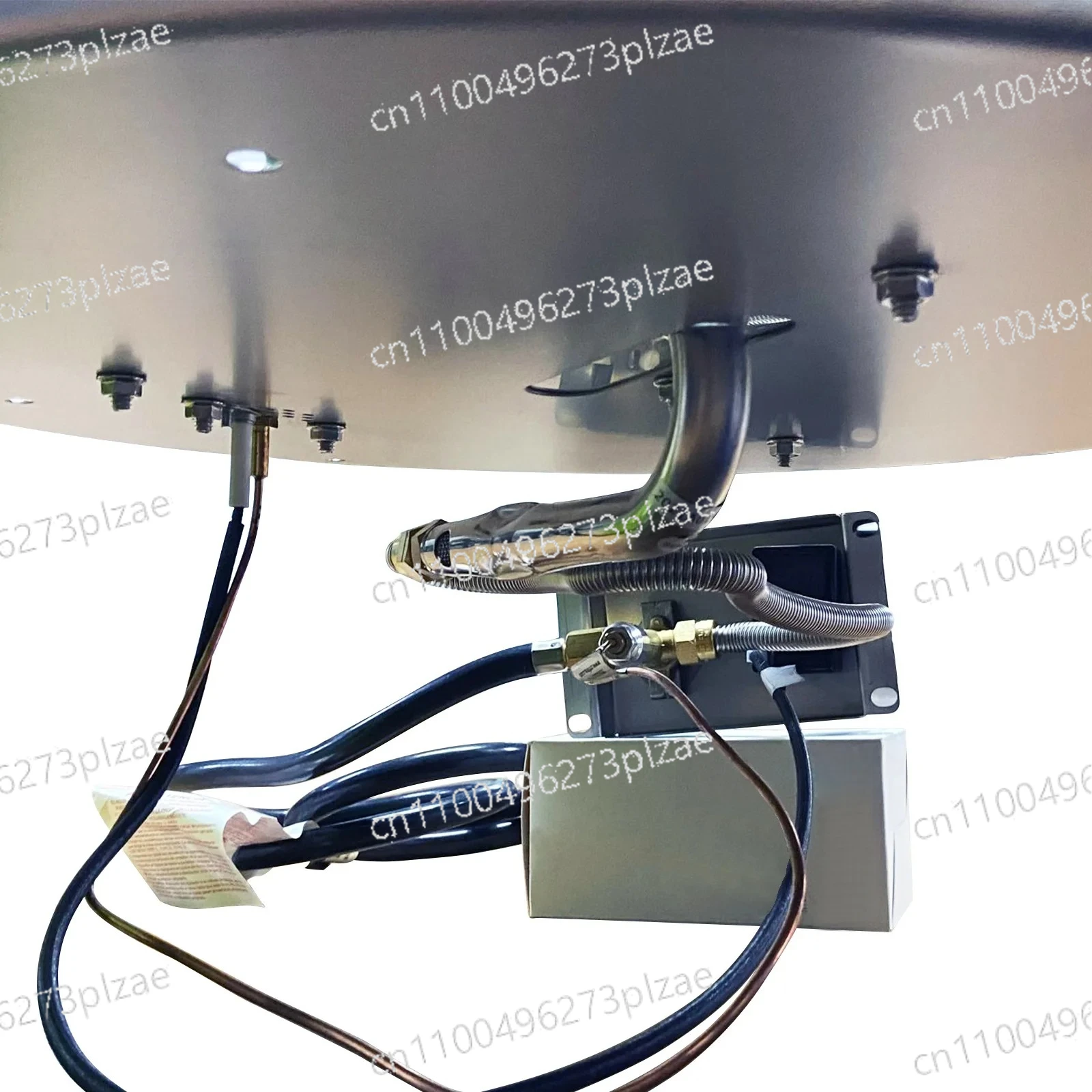 Outdoor Round Furnace Table Stainless Steel Gas Brazier with Complete Ignition System