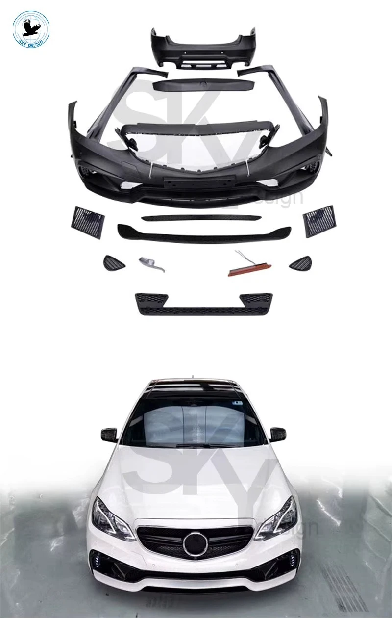 Hot Sell Car Bumper Body Kit for  E Class W212 Facelift WD Front Rear Bumper Side Skirts Rear Spoiler