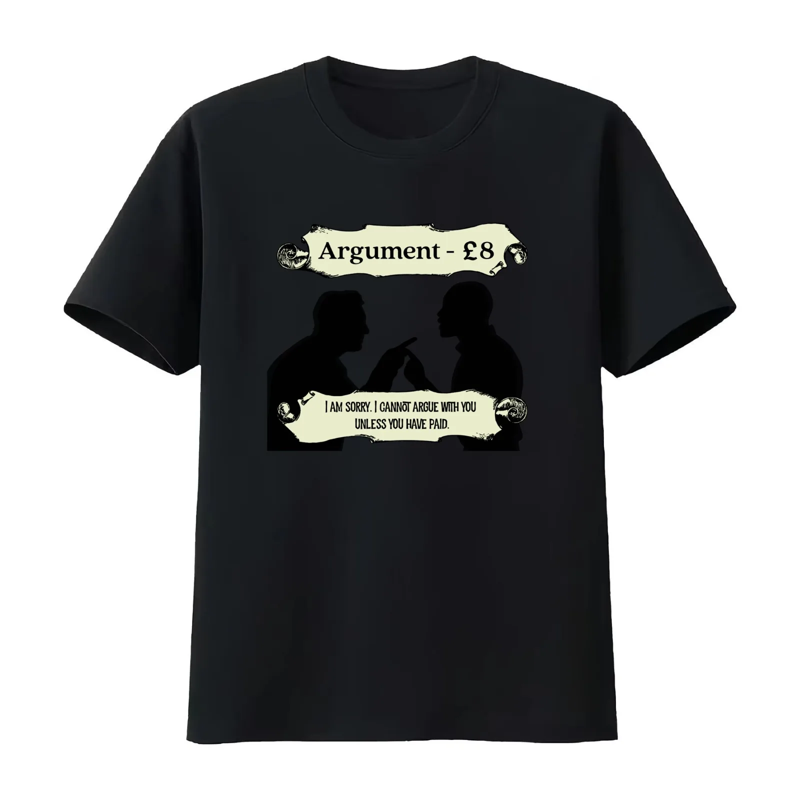 Argument - 8 Pounds Sterling T-Shirt Summer Casual Cotton Tee Oversized Streetwear Tops Vintage Graphic Print 100% Cotton