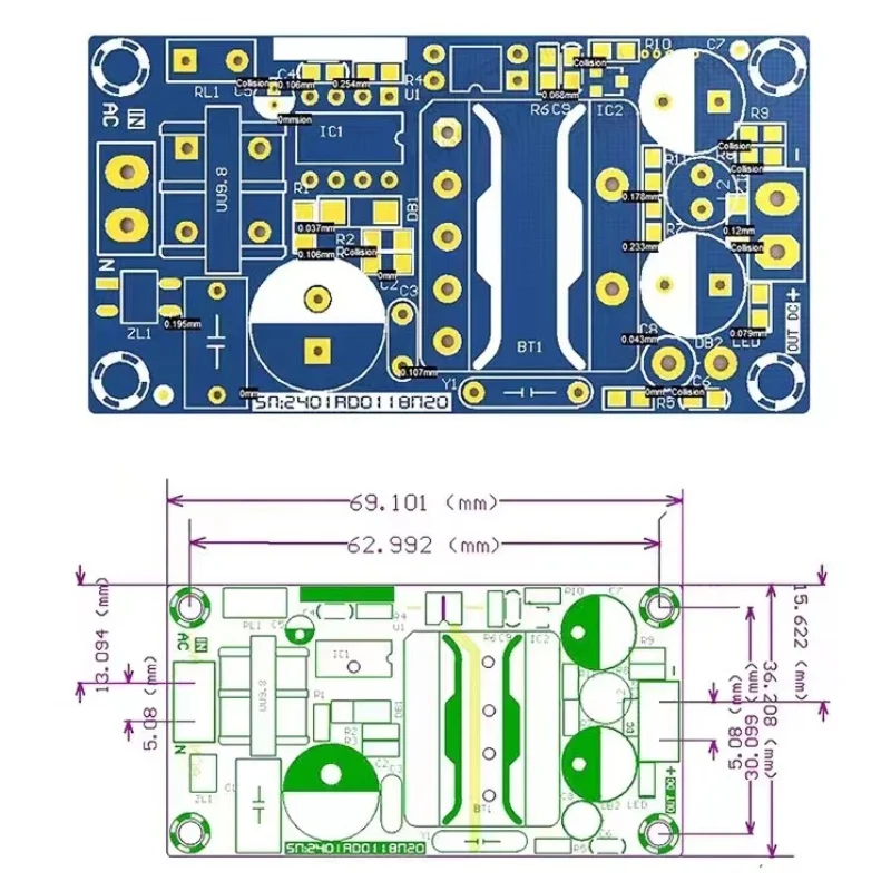 FHY AC 95-265V to DC 12V 24V 5V 36V step down Transformer power supply 1a 2a 4a 6a 8a 9a 13a switching power module bare board