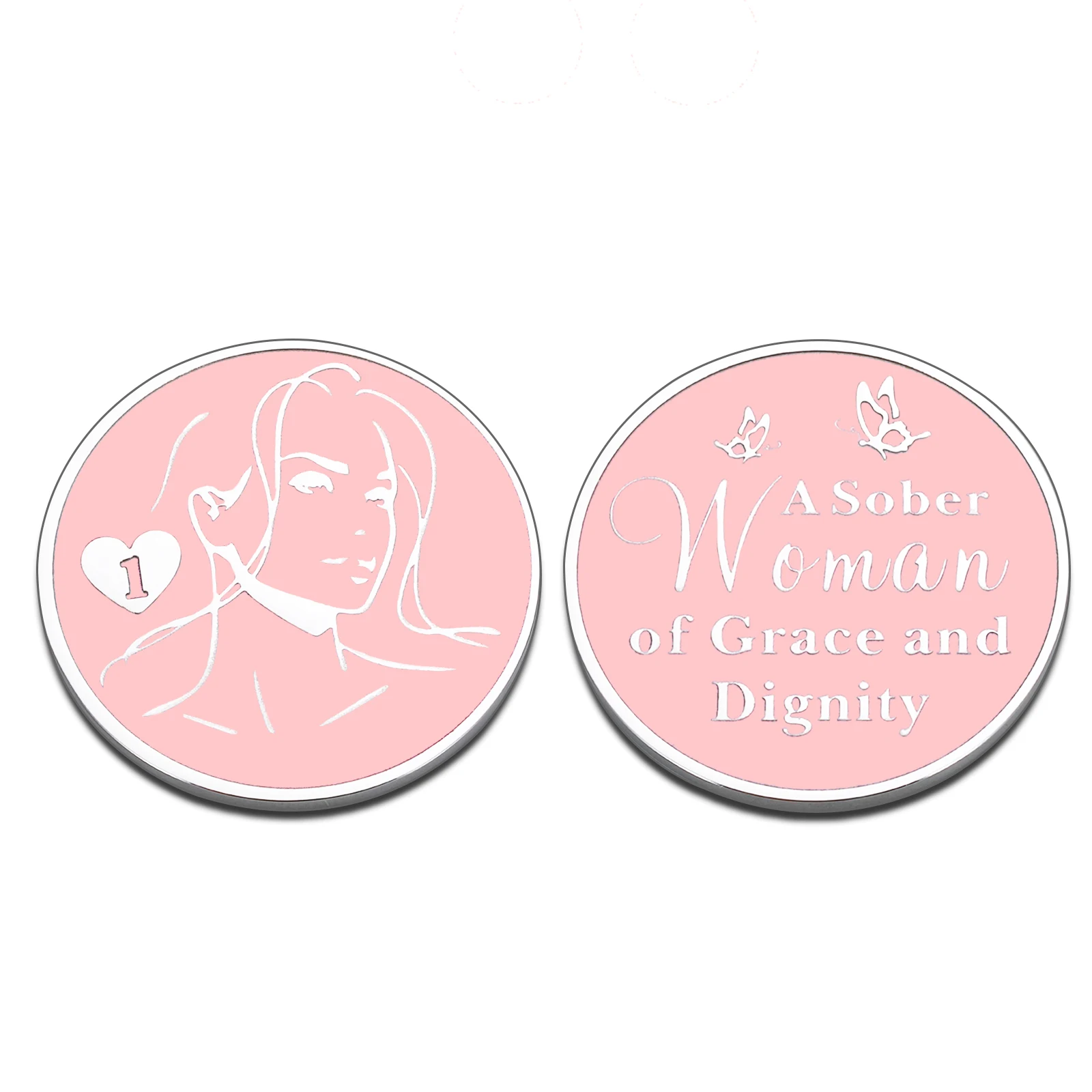 

Mysaludo A Sober Woman of Grace and Dignity Coin for Women Friends Inspirational Pocket Hug Token Recovery Gift for Her Bestie