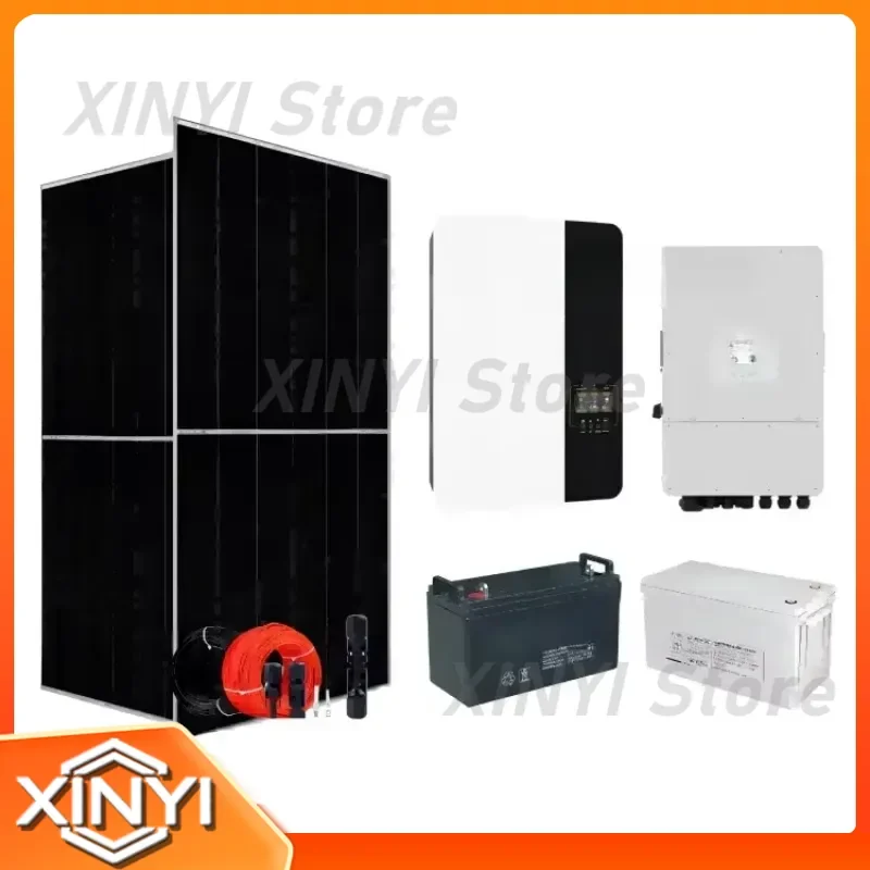 Mutian Popular Hybrid Smart 5kW System for Off Grid Full Set Solar System Complete Kit