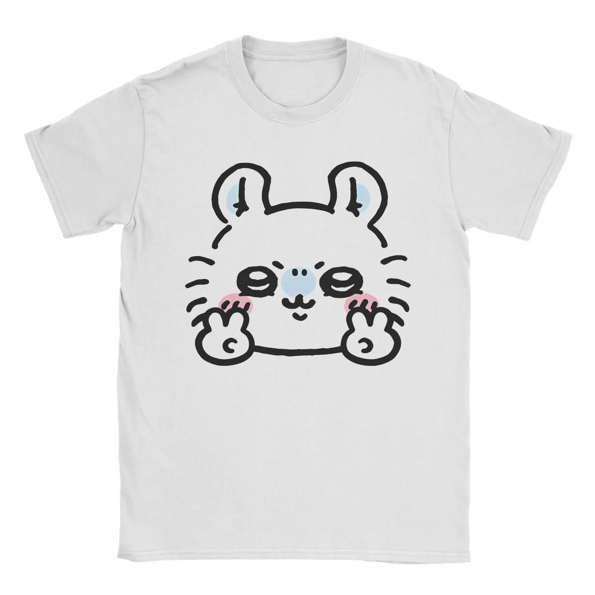 Chiikawas Momo T Shirt Men's Women's Kids Cotton Awesome T-Shirt Round Collar Tee Shirt Short Sleeve Clothing