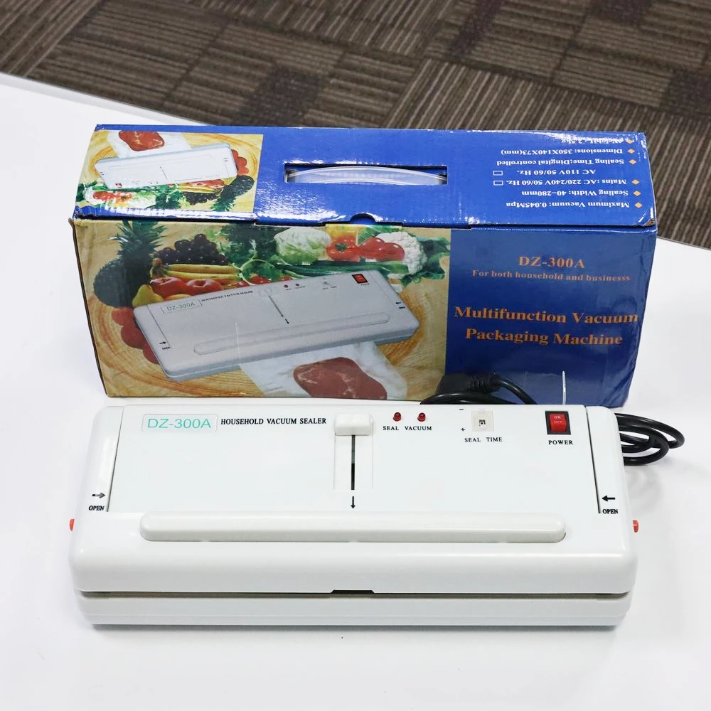 

DZ-300A Kitchen Vacuum Sealer Plastic Bag Sealer Degasser Vacuum Bags Sealing Machine Kitchen Fruit Vacuum Degasser
