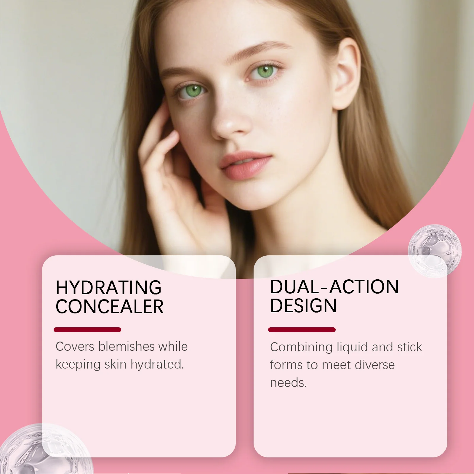 Zephoco المخفي السائل ماكياج المخفي كريم بلسم عصا 2 في 1 دائم غطاء دائرة داكنة مقاوم للماء غطاء التجاعيد مستحضرات التجميل #5