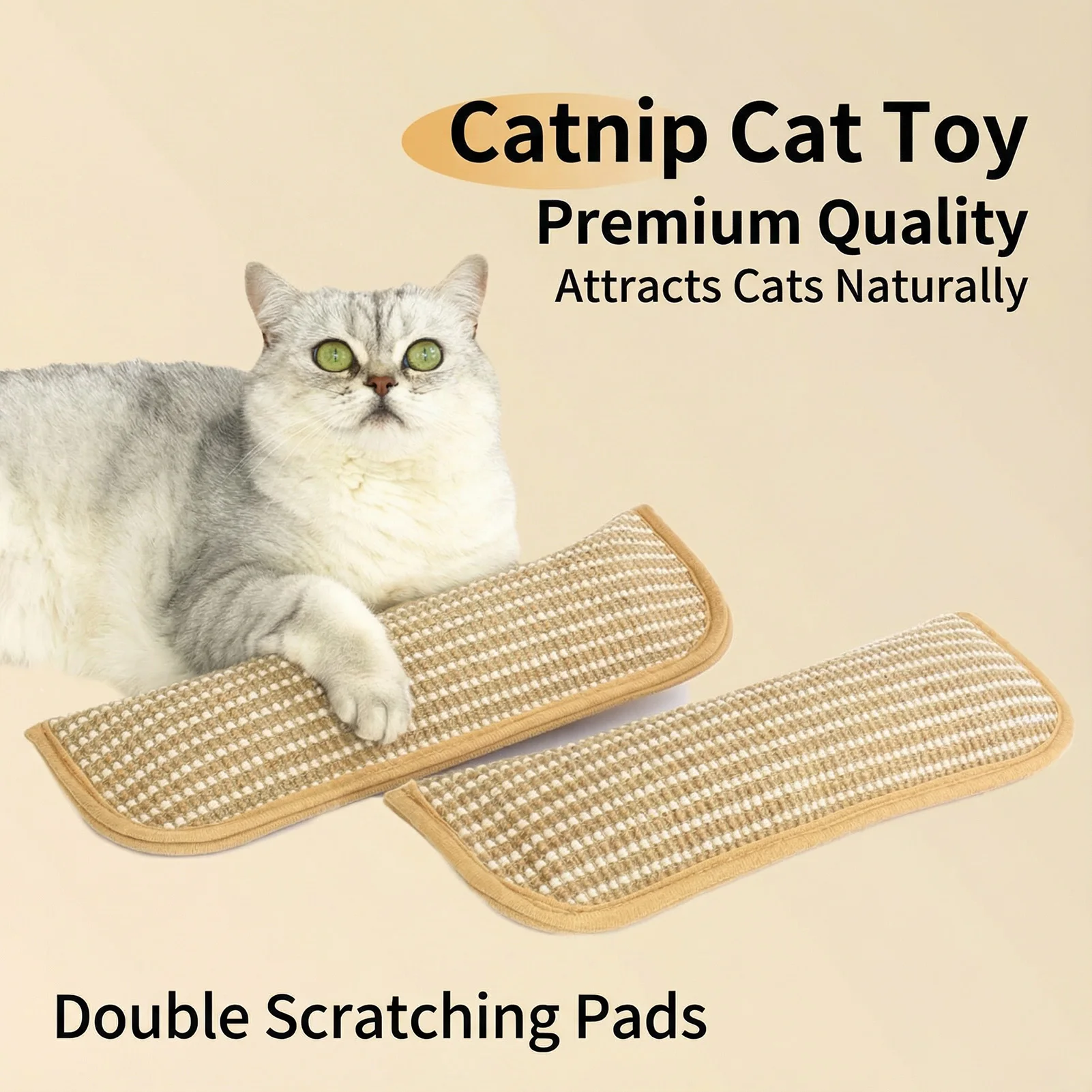 Cats Pillow Chew Toys Cats Durable Hemp Scratching Pad Teeth Cleaning Interactive Cats Toys For Boredom Relief Pillow Toys