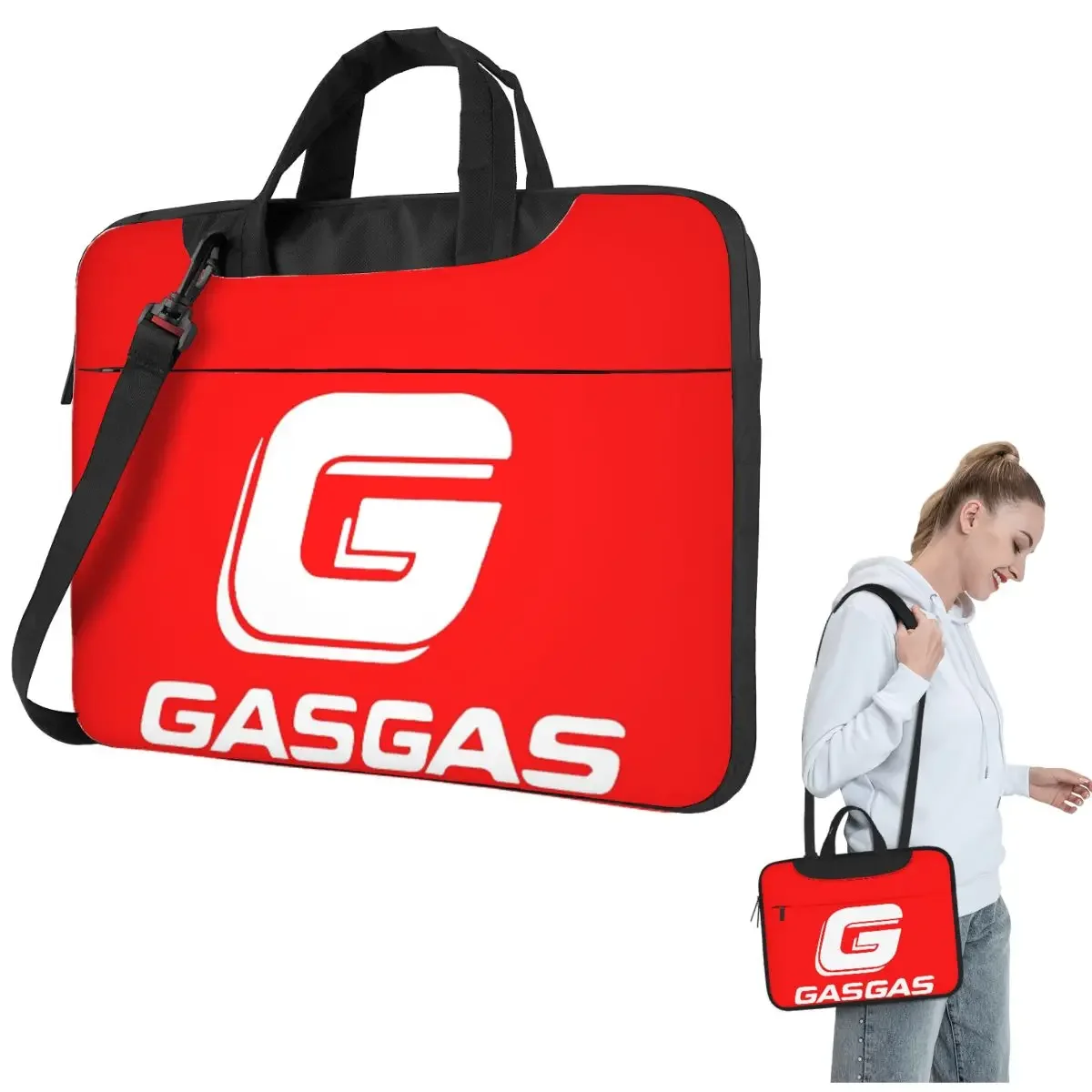 Gasgas Motorcycle Crossbody Laptop Bag Case Computer Bag Resistant Protective Notebook Pouch for Lenovo