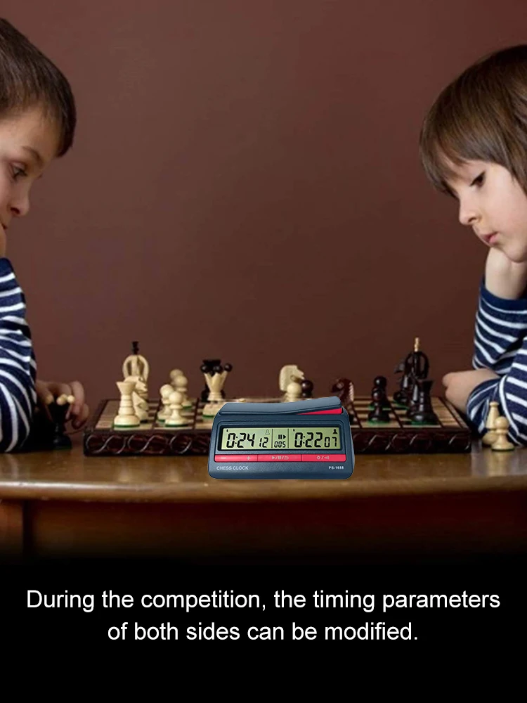 

Chess Digital Timer Professional Count Up Down Timer Plastic Battery Powered Multifunctional Lightweight for Training Teaching