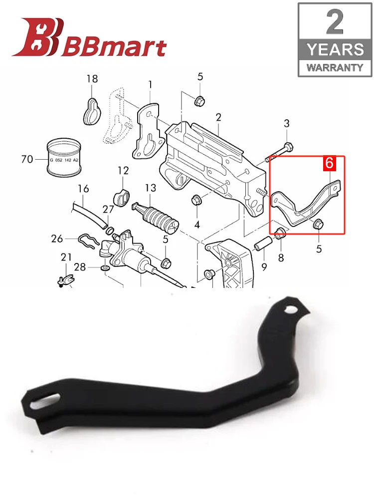 1J1721379B BBmart 1 pcs Original Clutch pedal connecting plate For Vw Bora Golf  Weiling Audi A3 TT 8N9,Skoda Octavia,SEAT Leon