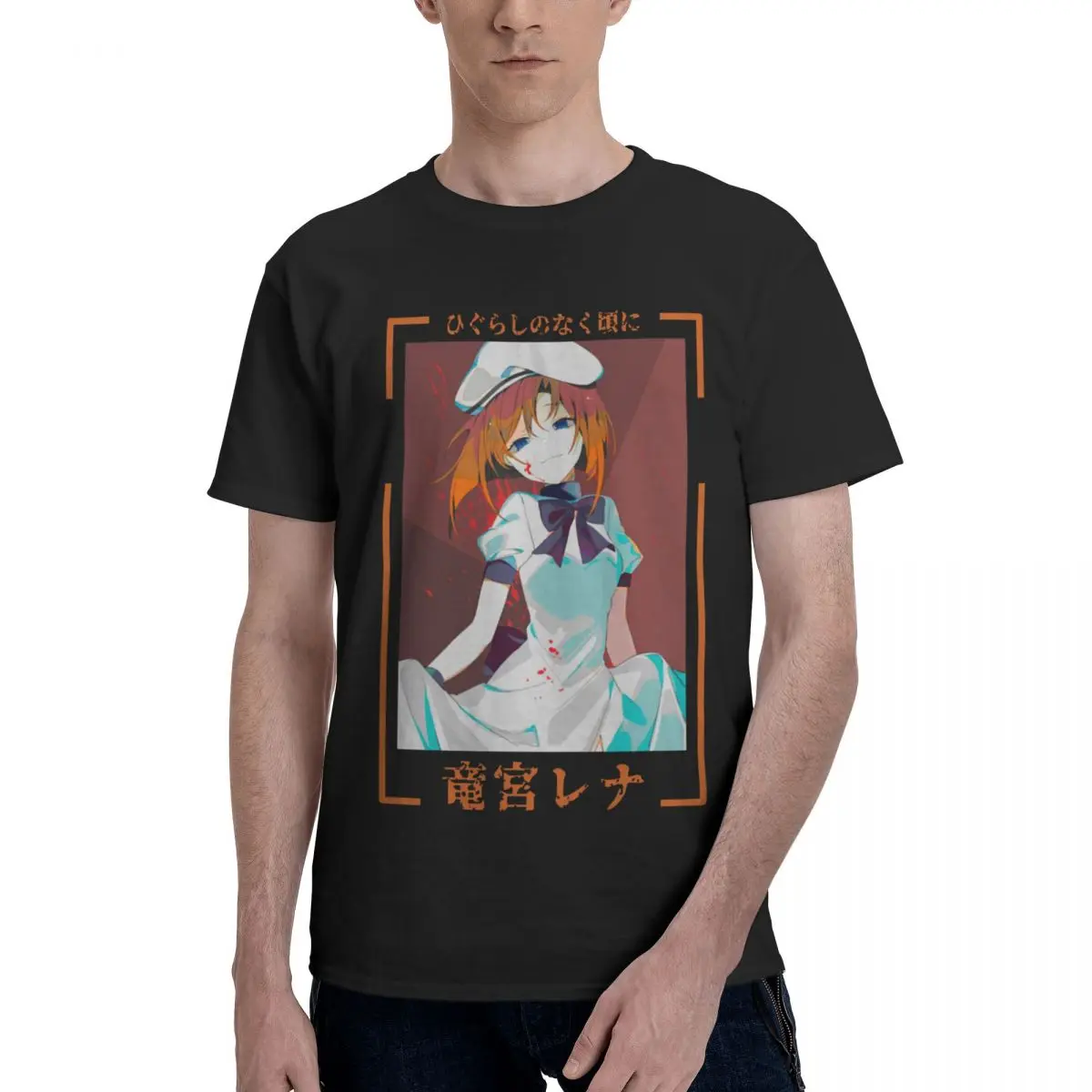 T Shirts Rena Waifu When They Cry Comic Higurashi No Naku Koro Ni T Shirts Graphic Y2K Summer Crewneck For Men Women Clothes