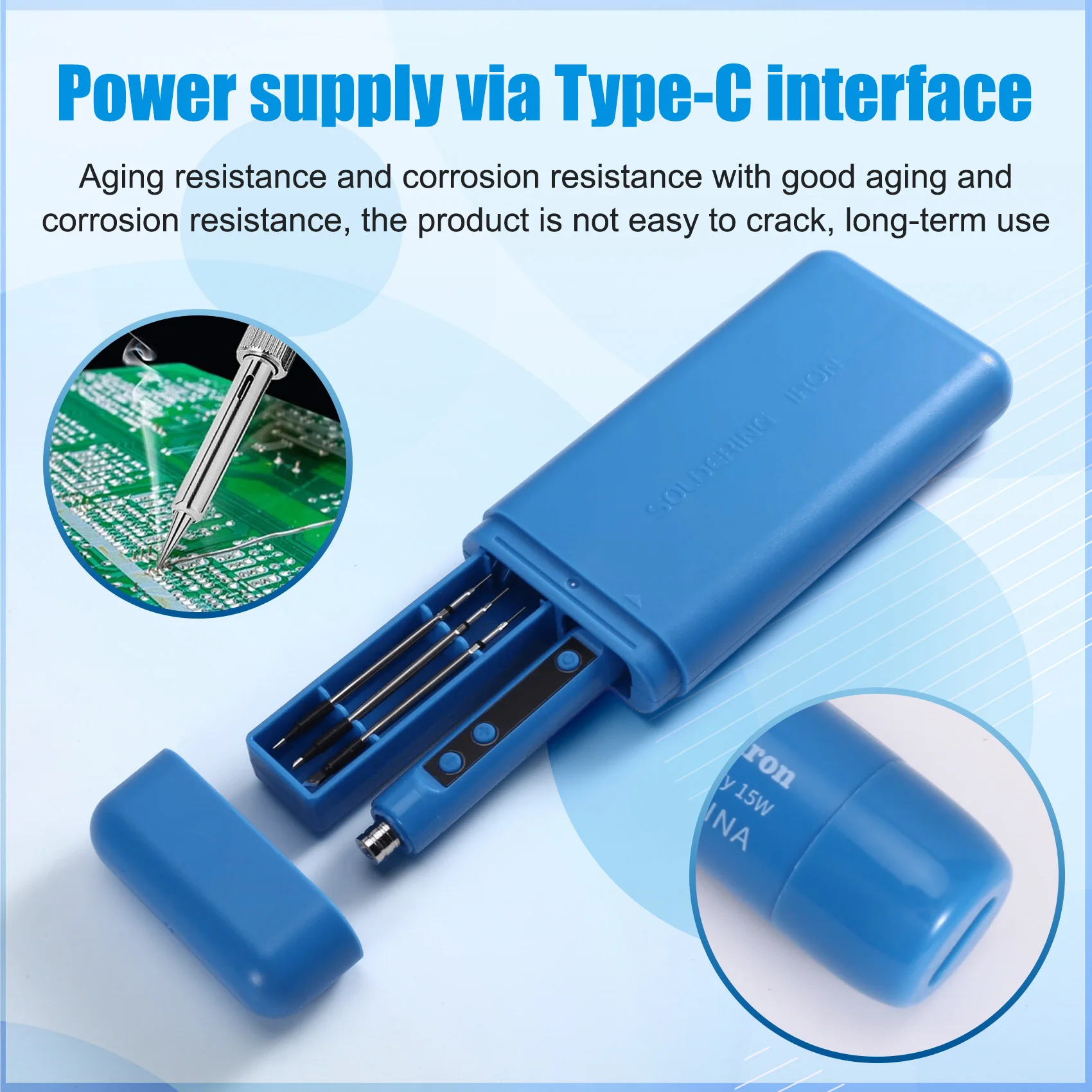 

【THANKSGIVING DAY】Digital Electric Soldering Iron Kit,Smart Adjustable Temperature,USB-C Soldering Iron Pen For DIY Electronics