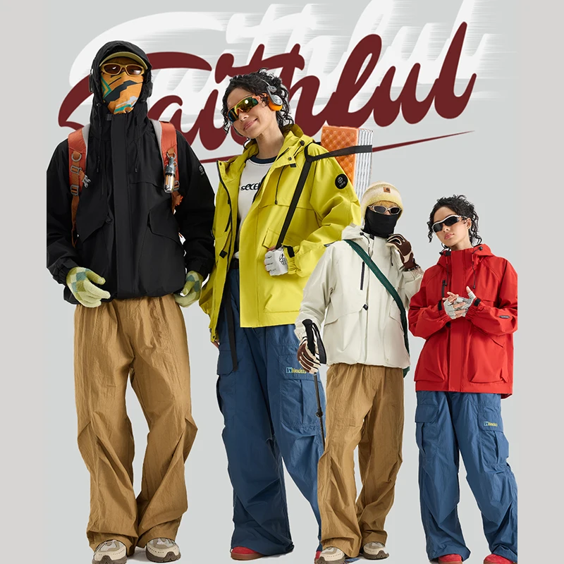 Unisex Multi‑Color Hooded Windbreaker Waterproof Windproof Outdoor Hiking Loose Oversized Casual Jacket Coat