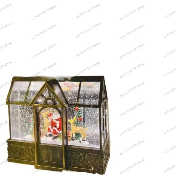 Special Green House * Heavy Industry Export Foreign Trade Romantic Atmosphere Glass Flower House Christmas Music Lights Snow