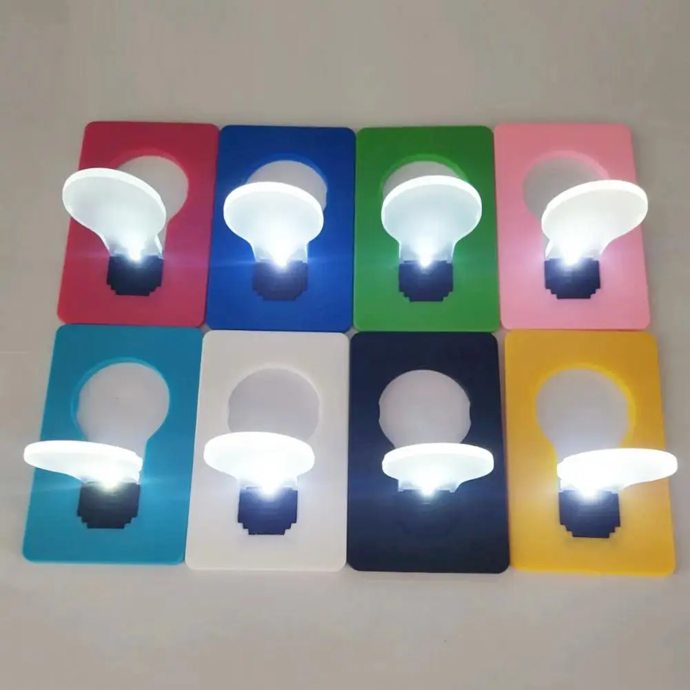 Portable Night Light Night Light Portable Folding Led Card Light Compact Night Lamp for Easy Carry Battery Powered Mini Pocket