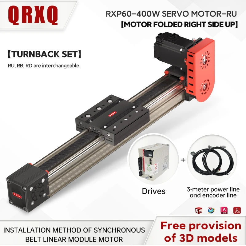 

QRXQ RXP60 belt linear guide servo high precision positioning industrial machinery linear stage Platform Open linear module