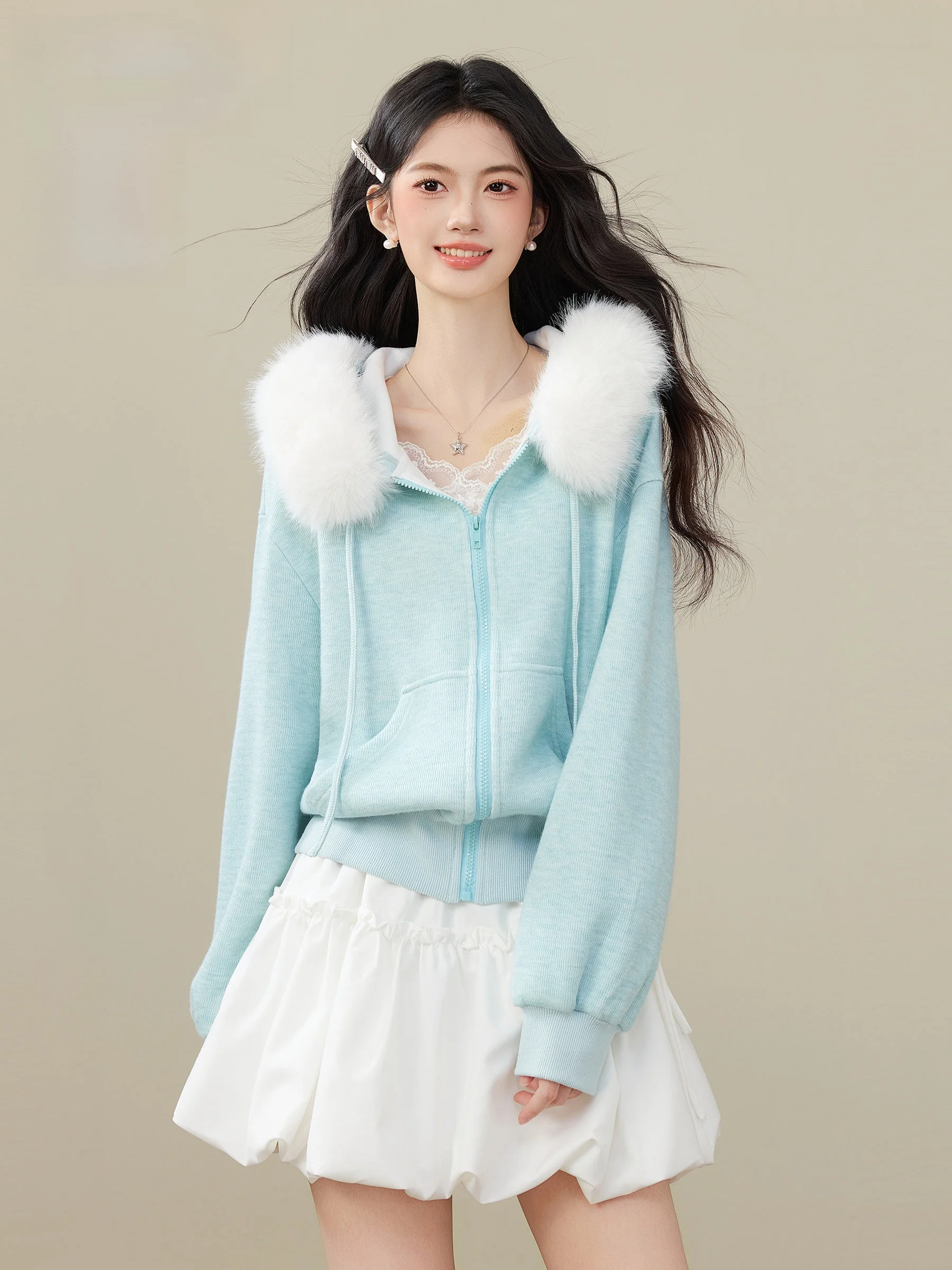 

Утепленная толстовка-куртка Lingjiu с капюшоном для женщин, осенне-зимняя, теплая, приталенная, на молнии, модная, для повседневной носки