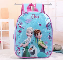 Mochila de la serie de Anime de Disney para niños, Bolsa Escolar de moda brillante y fina, princesa Frozen, Elsa, Sophia, guardería