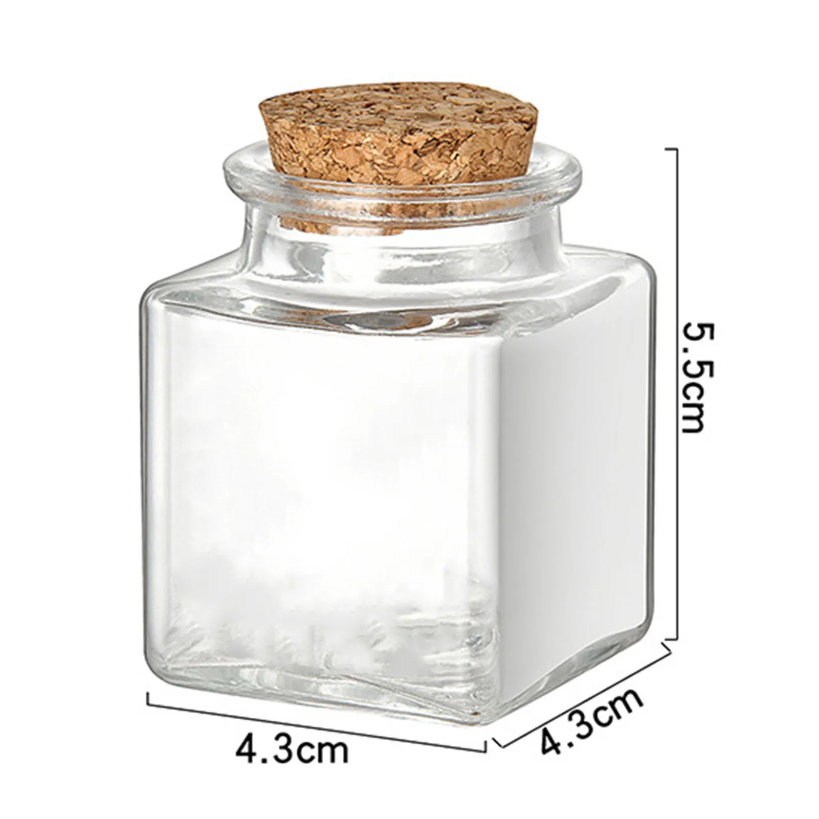 5PCS Küche Lagerung Glas Glas Transparent Multifunktionale Lebensmittel Lagerung Container Glas Holz Glas Küche Glas Versiegelt Lagerung Jar