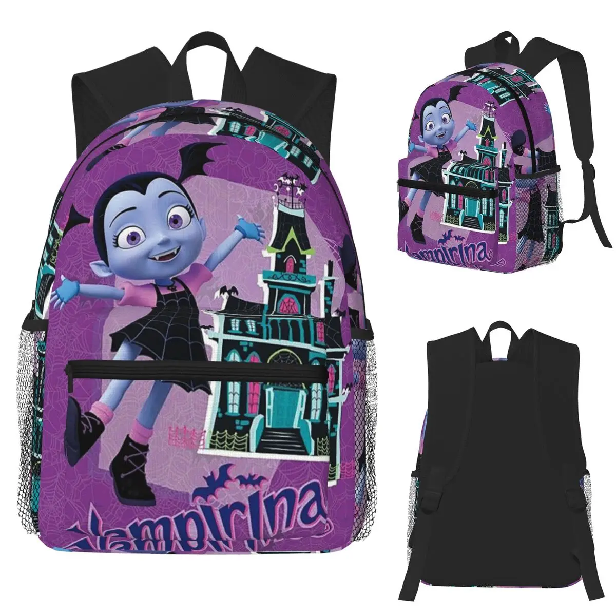 حقيبة ظهر مدرسية للطلاب مطبوعة على شكل Vampirina للفتيات للمشي لمسافات طويلة والسفر حقيبة نهارية للأولاد والبنات حقيبة كتب عصرية حقائب كتف
