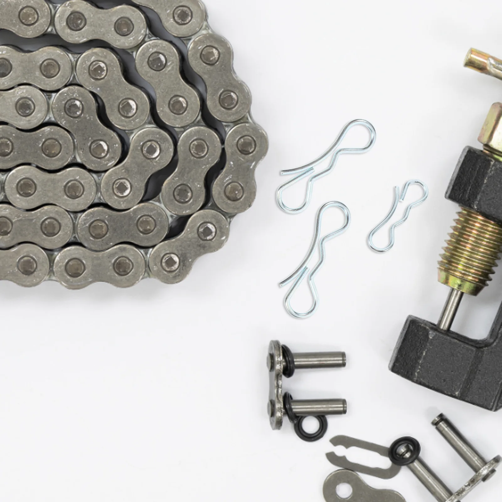 

5pcs Deck Clip Set Bow Tie Lock Cotter Pin Heavy Duty Spring Fastener Kit For Lawn Mower Trailer Brake Replacement R Clips