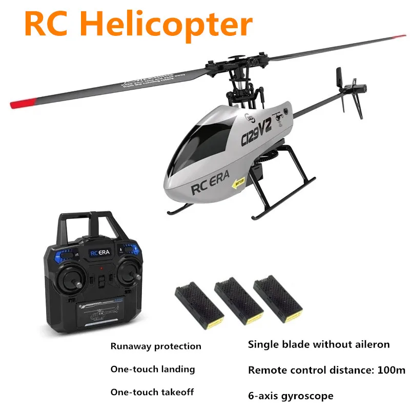 

2.4G RC Helicopter 6 Axis Electronic Gyroscope For Stabilization Single Blade Without Aileron Helicopter RTF Flight 15 Minutes