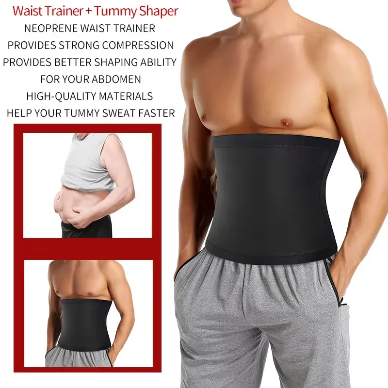 2026 New Fashion Trend Men's Abdominal Weight Loss Machine Sauna Shaper Fitness Sweat Trimmer Belt Trainer Belly Tuck Slimming Shapewear Belly Tuck Corset Sauna Effect Farhas Belly Tuck Exercise Sweat Belt