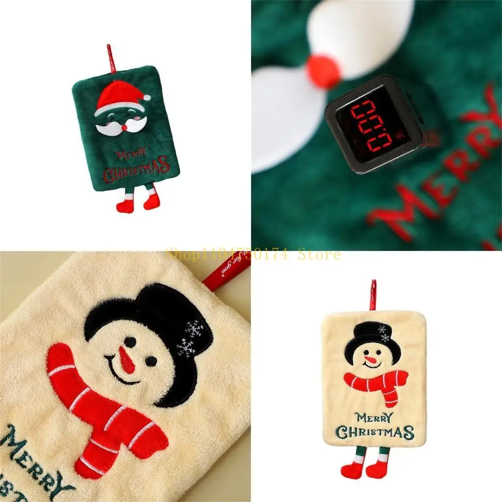 

Рождественская тематическая ручная полотенце кораллы флисовые материалы мультфильм принт практическая топ -продажа