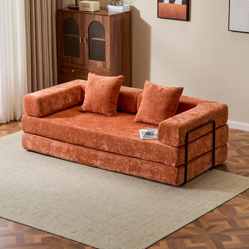 Modern contemporary 4-in-1 home theater recliner set foldable environmentally friendly corduroy fabric sofa