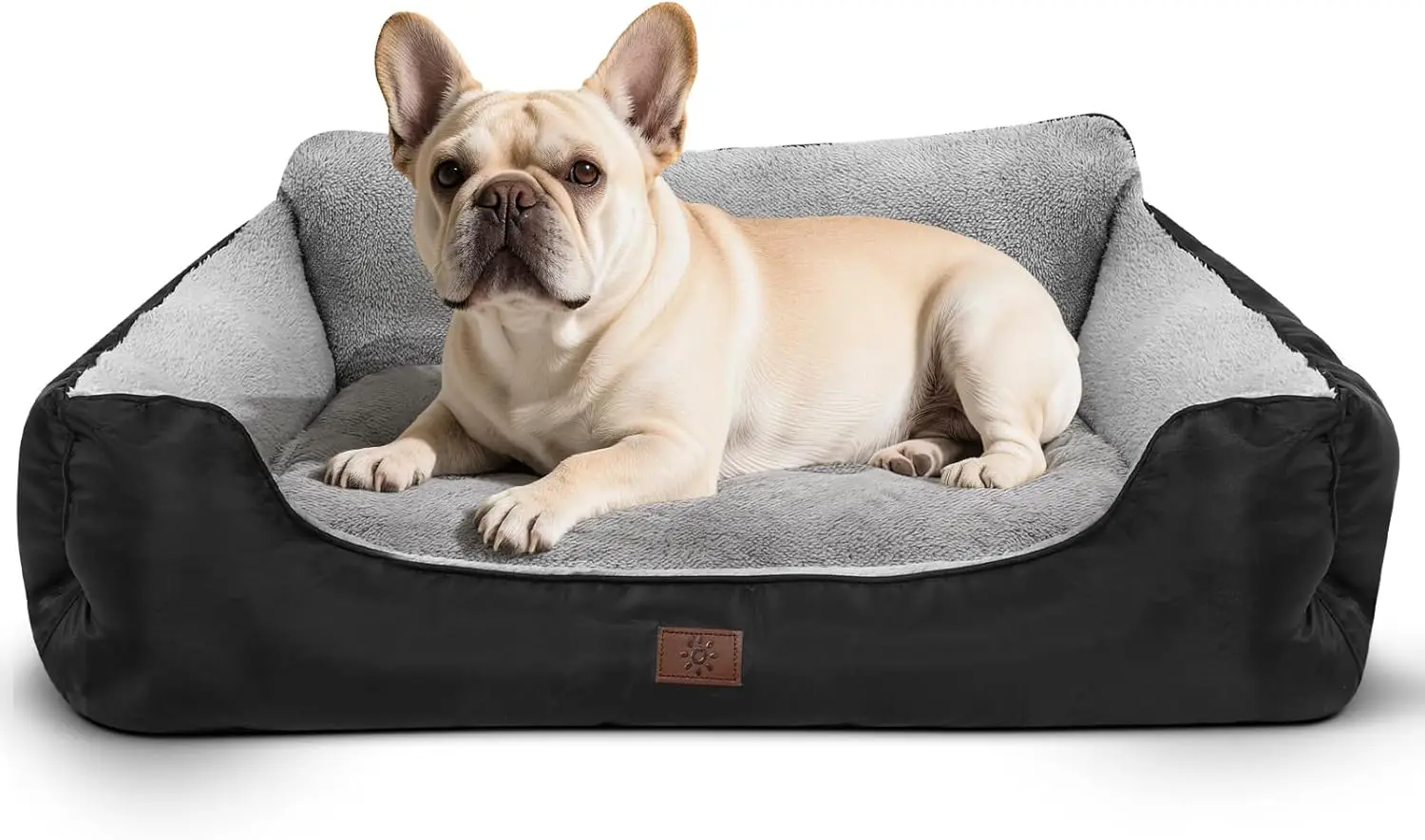 

Medium Washable Memory Foam Pet Bed with Non-Slip Bottom, 28x20x7 Inches, Black