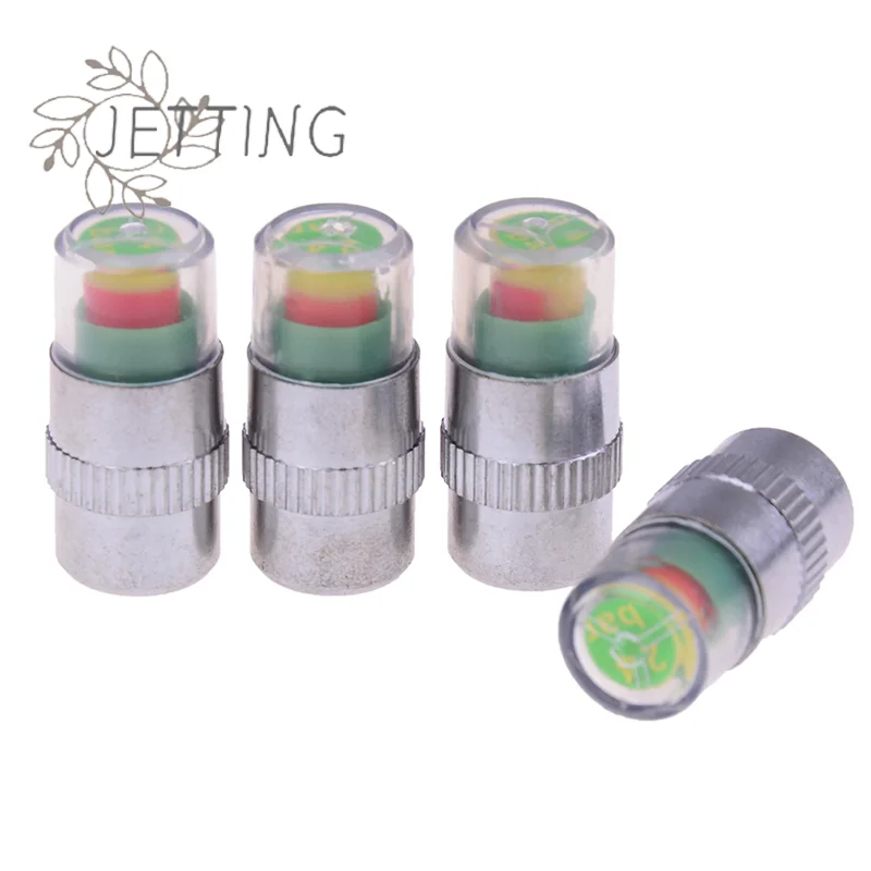 Hot 4PCS Tire Pressure Detecting Indicator Monitor Visible Caps Car Alarm