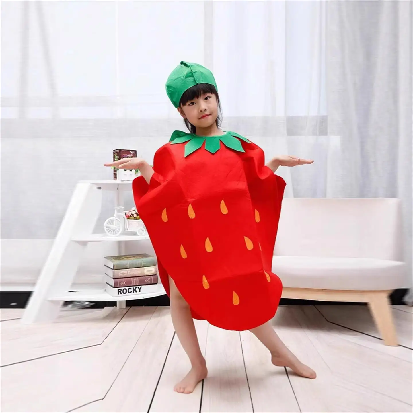 زي مسرحي للهالوين، زي عرض لليوم العالمي للأطفال، زي عرض الفواكه والخضروات، زي للحفلات التنكرية للوالدين والأطفال