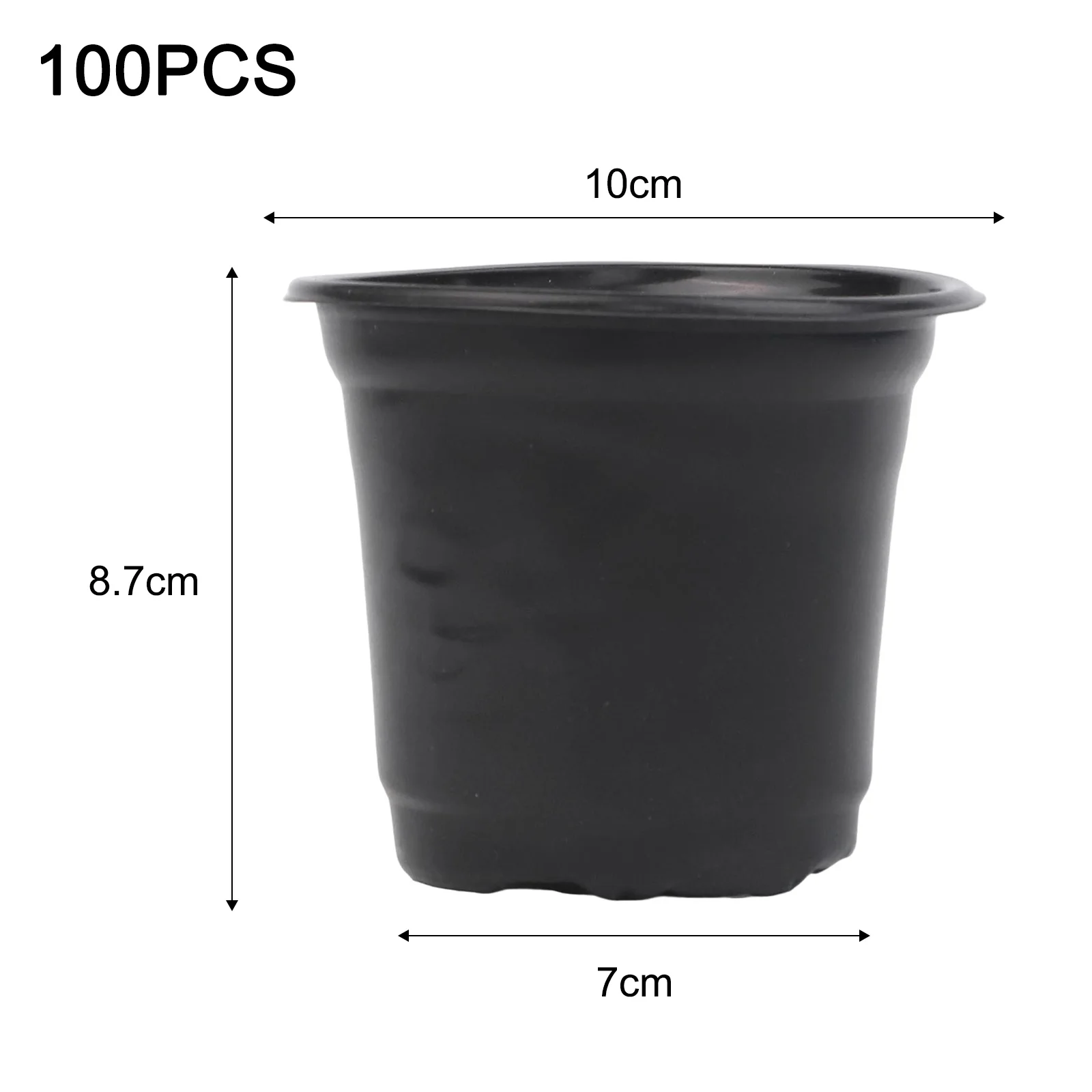 

Bulk Set of 100 Black Plastic Flower Pots for Gardening Effective for Succulents and Small Plant Transplanting